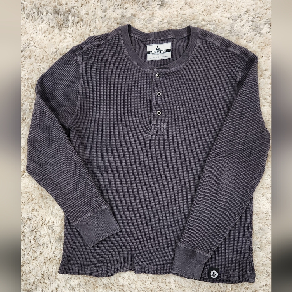 Men's American Giant Waffle Henley